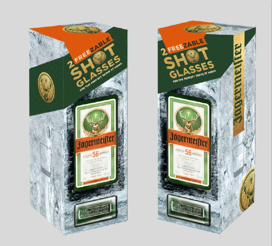 Jagermeister On Pack Shot Glasses